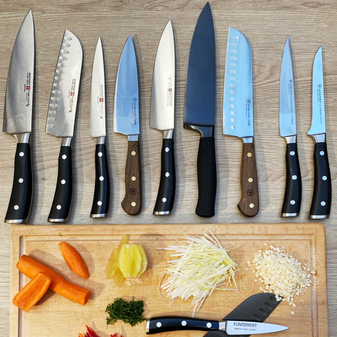 Küchenmesser Collage mit verschiedenen Messerarten von Peter Kersten