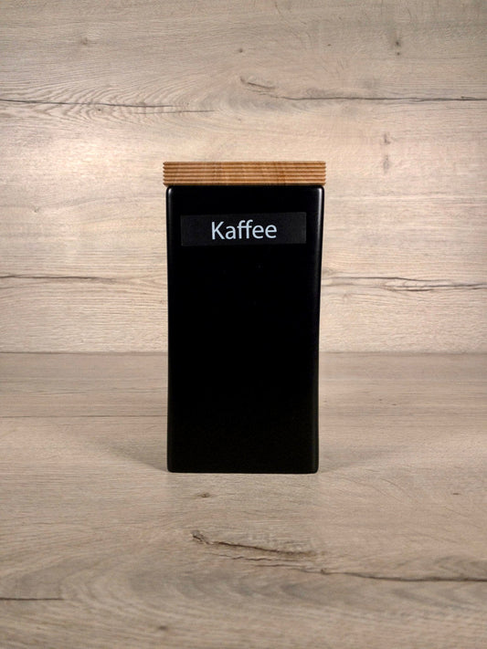 Vorratsdose Keramik - Kaffee - Schwarz, 10 x 10 x 20,5 cm - Vorratsbehälter - Continenta