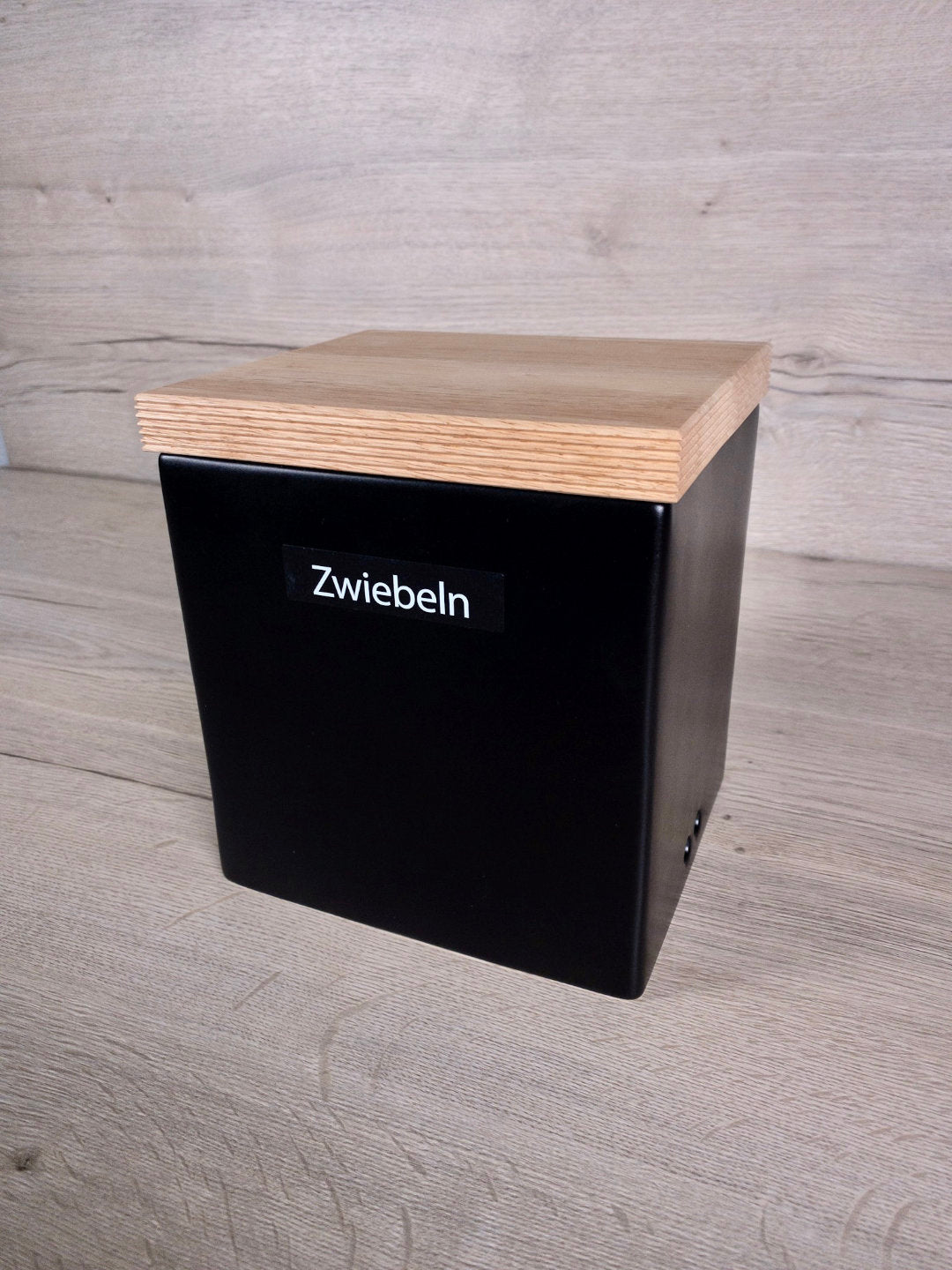 Vorratsdose Keramik - Zwiebeln - Schwarz, 18 x 15,5 x 20 cm - Vorratsbehälter - Continenta