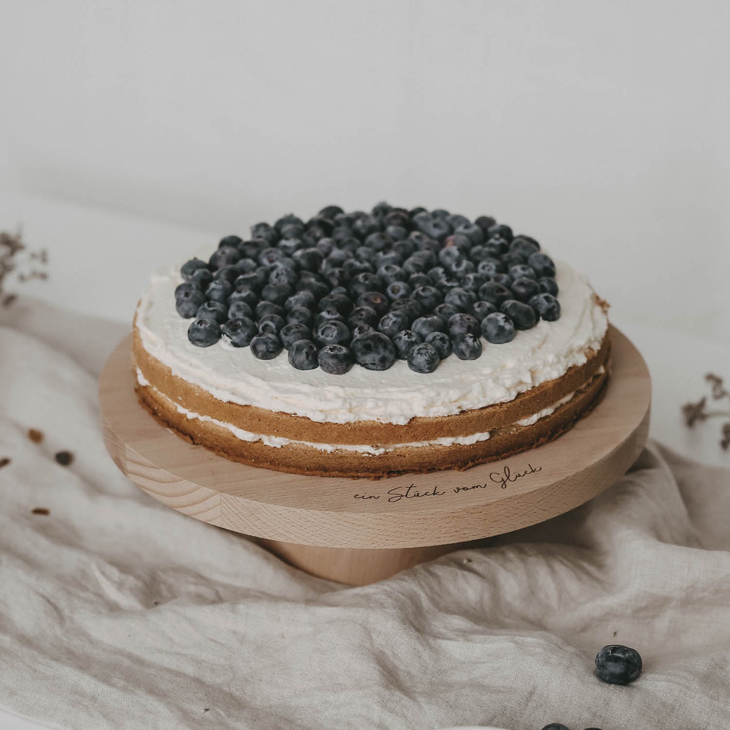 Kuchenständer - Ein Stück vom Glück - Natur - Tortenplatte - Eulenschnitt