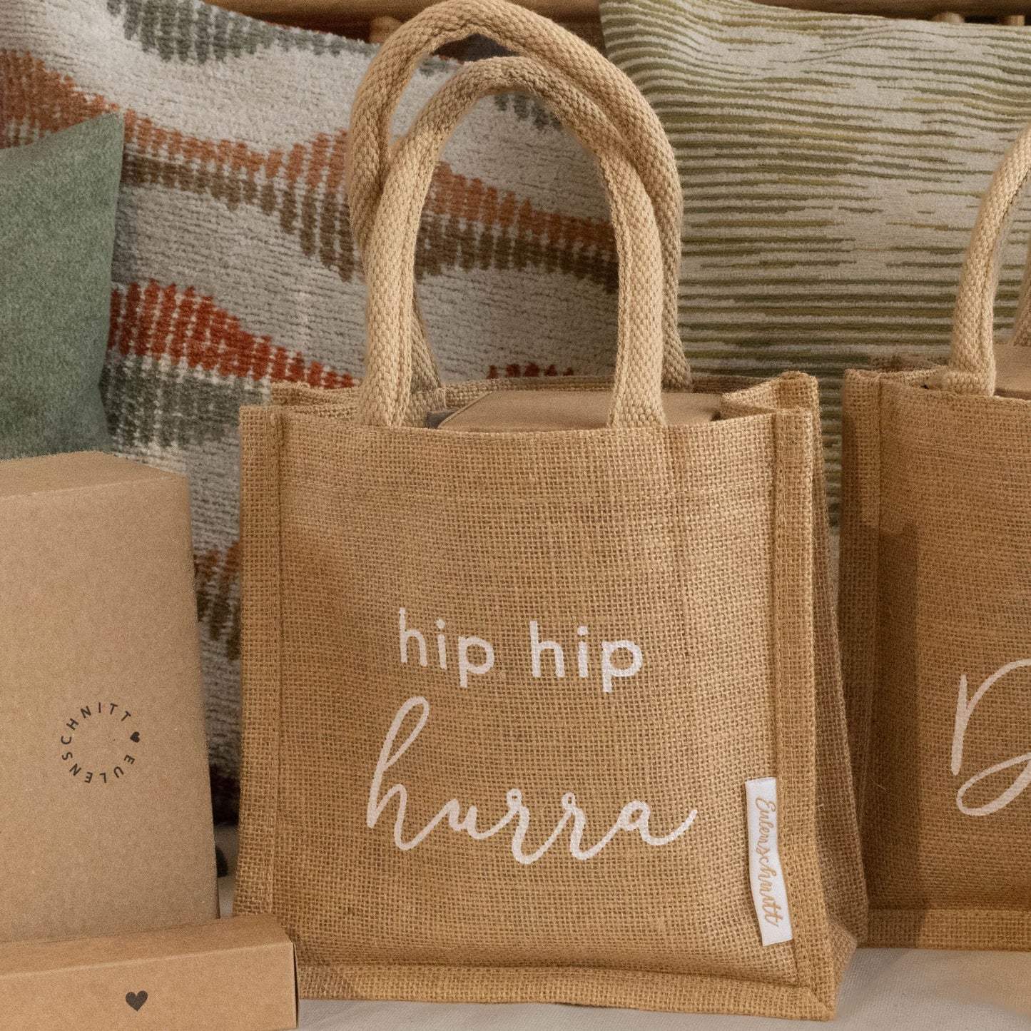 Mini Jute Tasche - Hip Hip Hurra