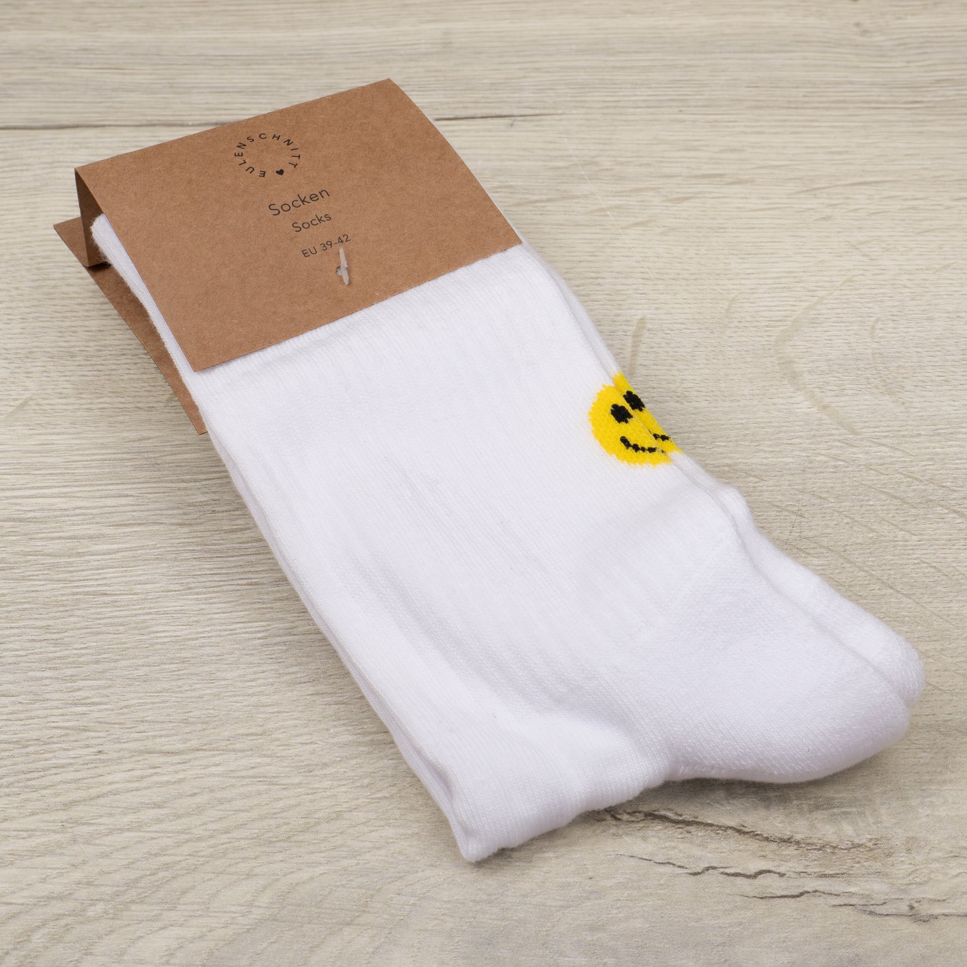 Socken - Gelber Smiley - Socken - Eulenschnitt