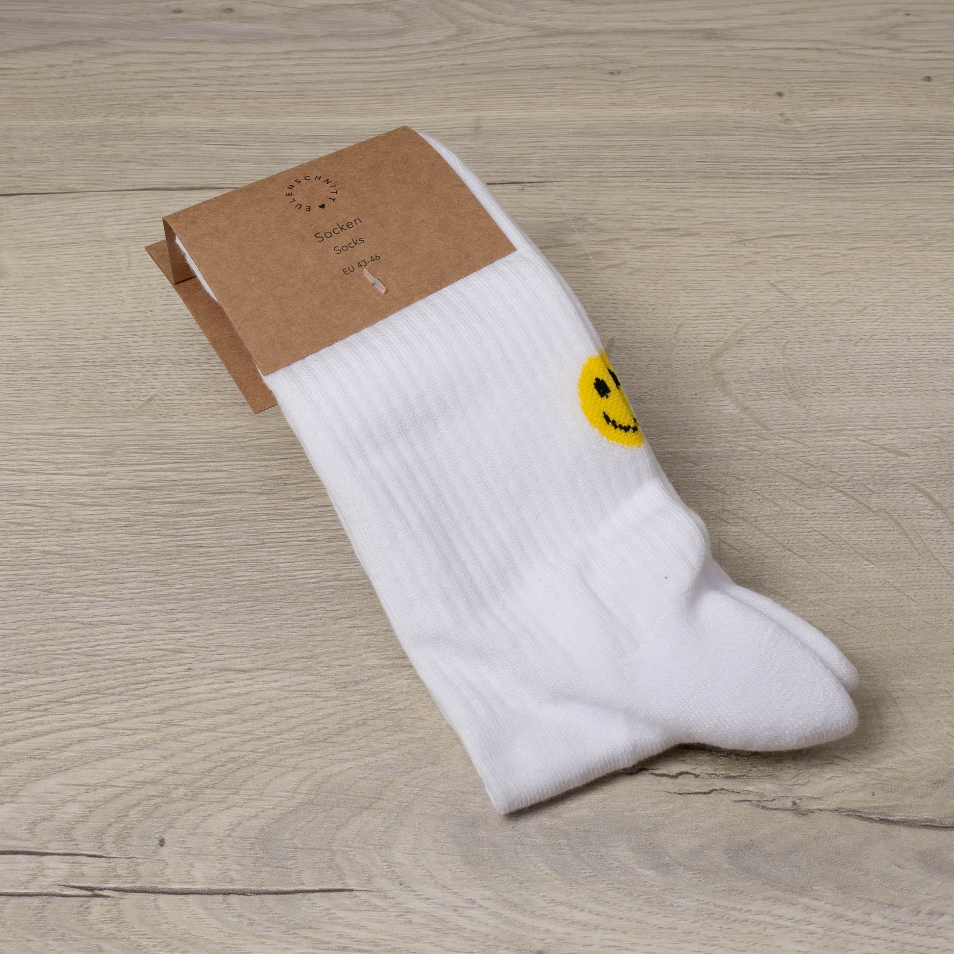 Socken - Gelber Smiley - 39-42 - Socken - Eulenschnitt