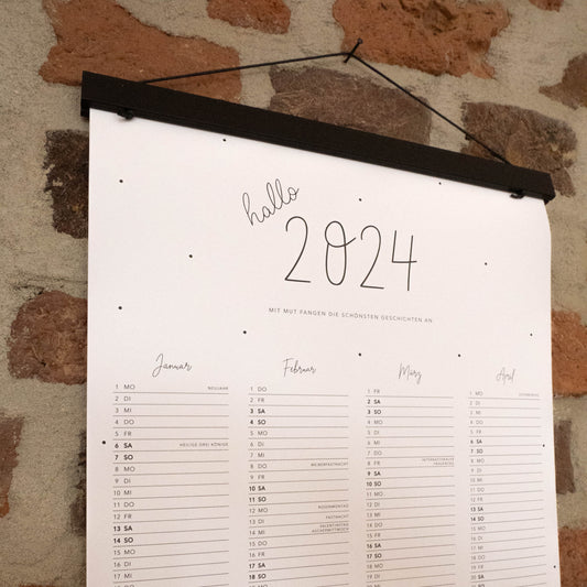 Wandkalender 2024 - Weiß - Wandkalender - Eulenschnitt