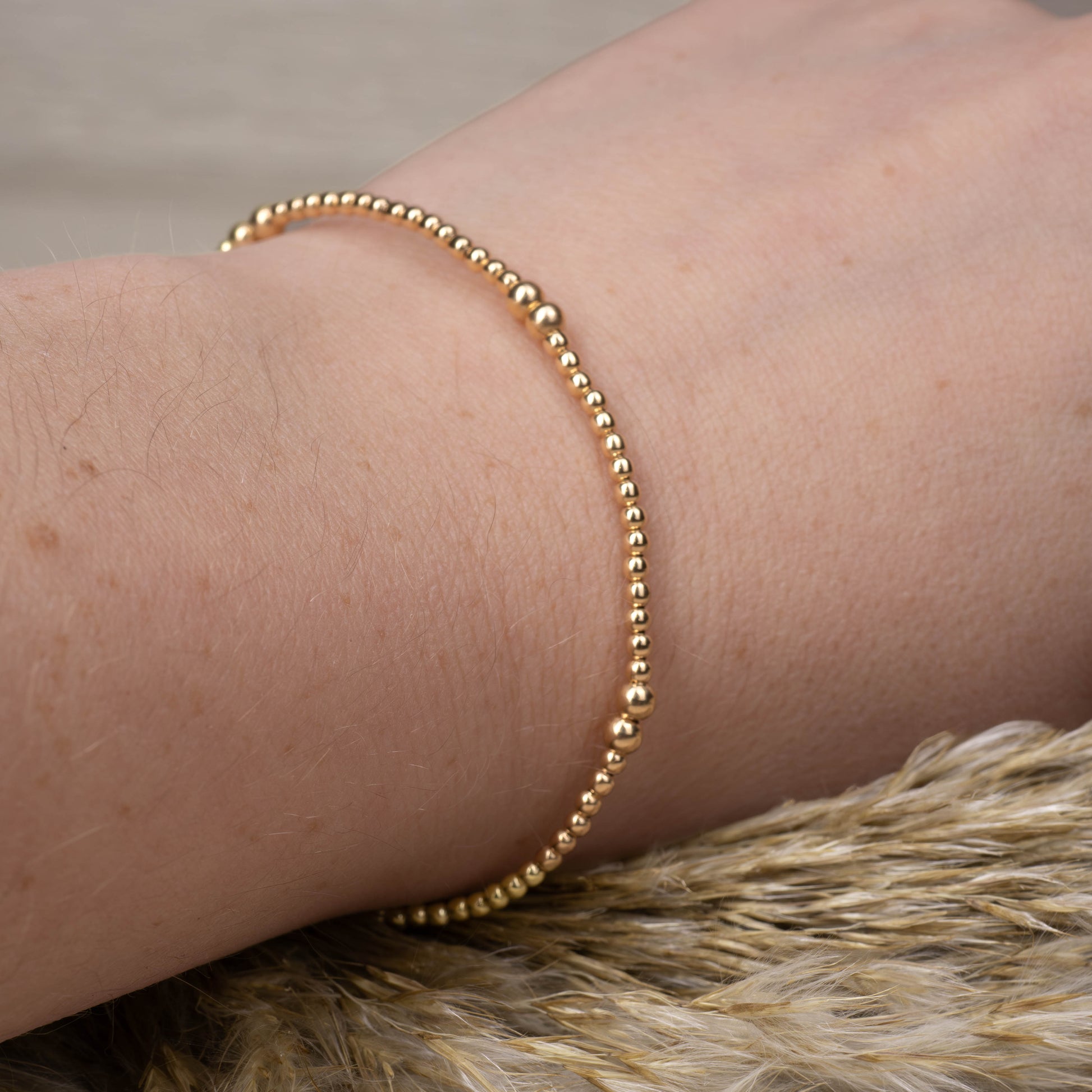 Armband - Kugeln Gemixt - Gold, 17 cm - Armband - MIAB Jewels