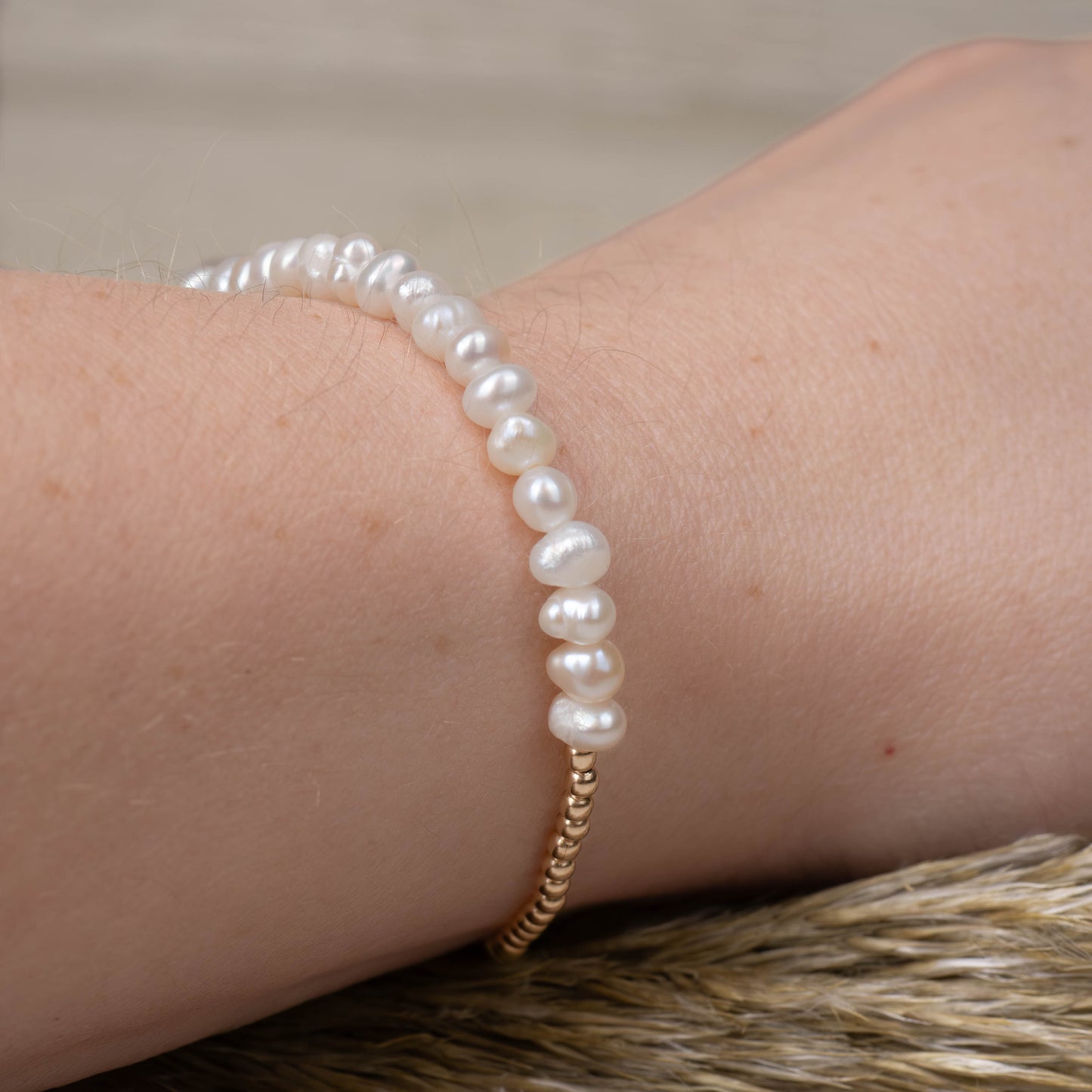 Armband - Perlen - Gold, 16 cm - Armband - MIAB Jewels
