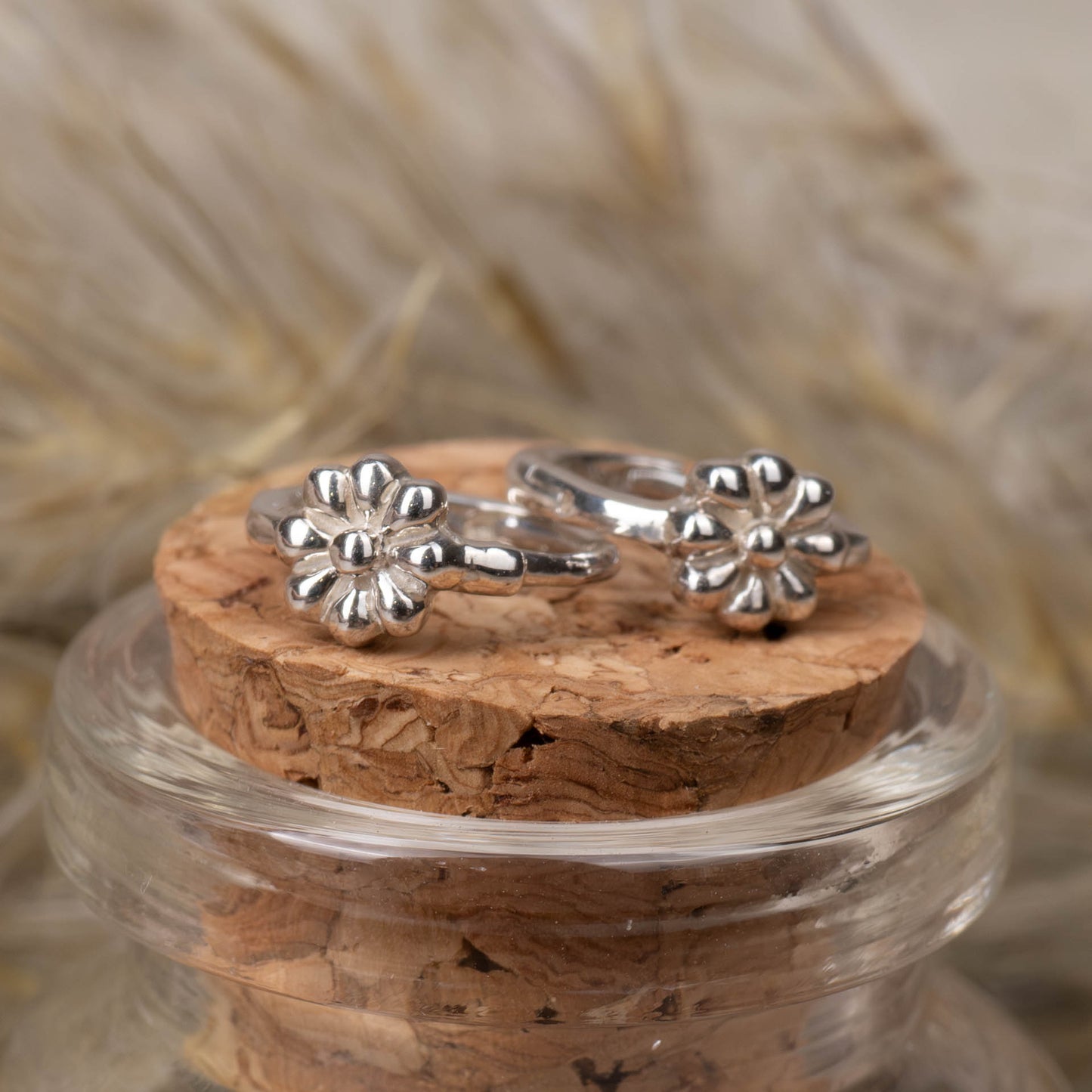 Ohrringe - Kleine Blumen Click - Silber - Ohrringe - MIAB Jewels