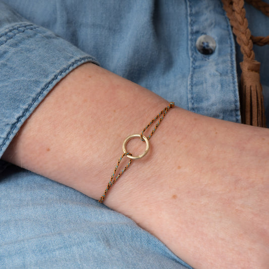 Armband - Insieme Nylon - Gold, Micro Orange - Armband - Susi Cala