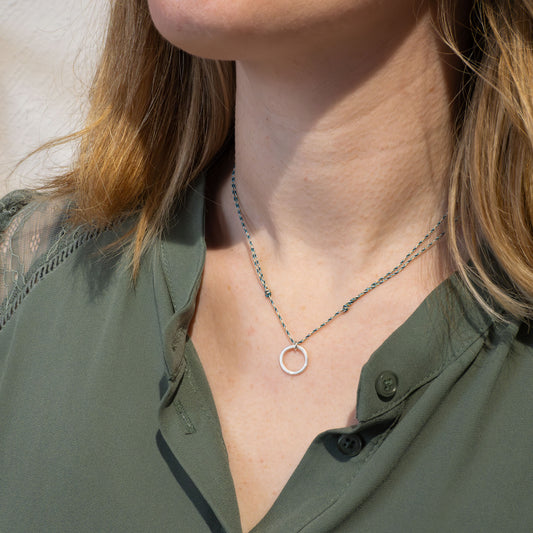 Halskette - Insieme Nylon - Silber, Micro Green - Halskette - Susi Cala