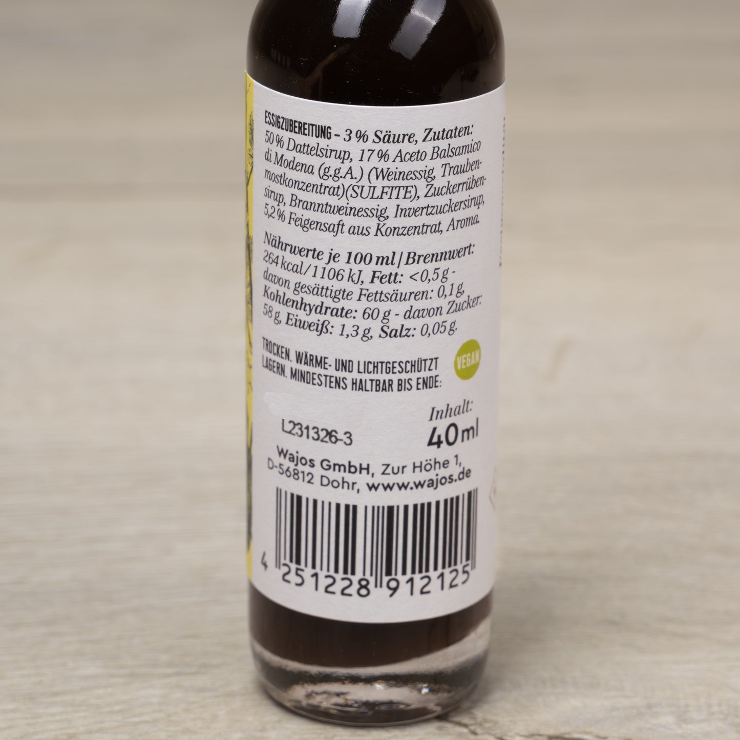 Balsamico 40 ml - Feige-Dattel Crema - Essig und Öl - WAJOS