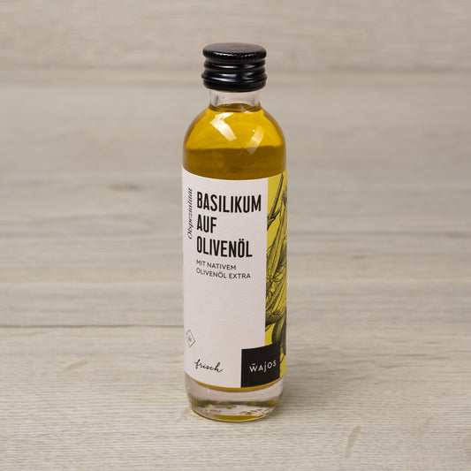 Öl 40 ml - Basilikum auf Olivenöl - Gelb - Essig und Öl - WAJOS