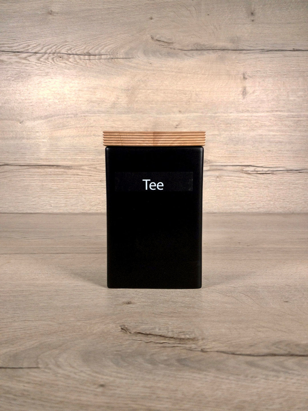 Vorratsdose Keramik - Tee - Schwarz, 10 x 10 x 16,5 cm - Vorratsbehälter - Continenta