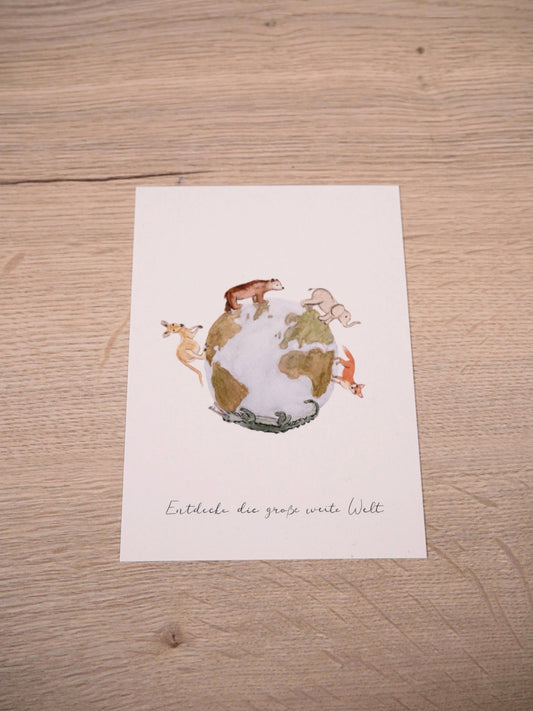 Postkarte mit Motiv - Törtchen, Weiß - Postkarte - Eulenschnitt