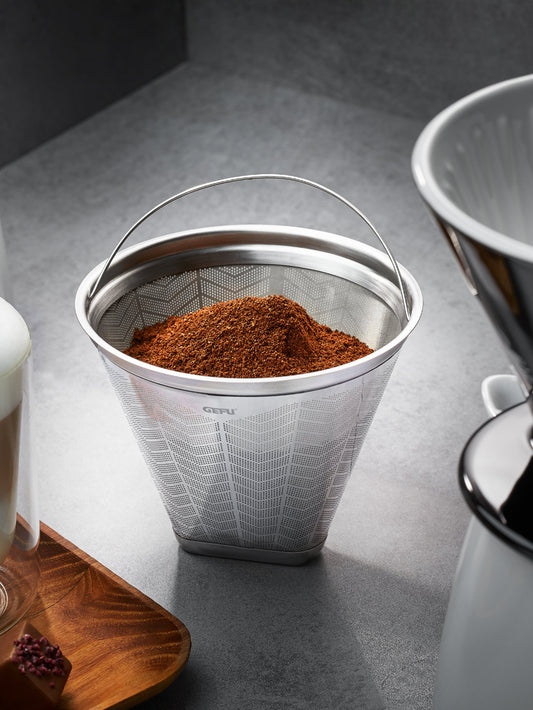 Kaffeefilter Dauereinsatz - Flavo Gr. 4 - Silber - Kaffeezubehör - Gefu