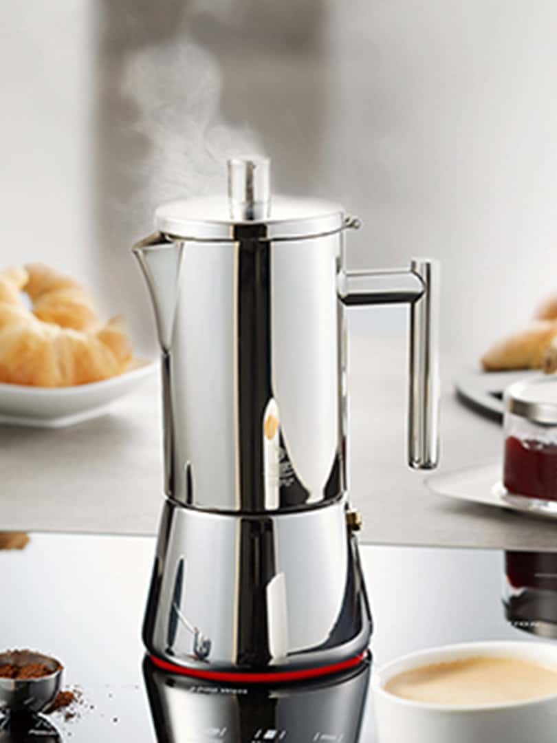 Espressokocher 4 Tassen - Nando - Silber - Kaffeezubereiter - Gefu