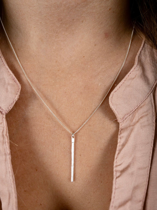 Halskette Paris Stick vertikal - Silber - Halskette - Susi Cala